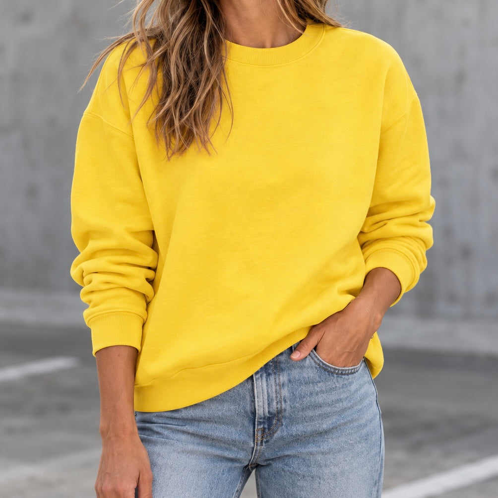 Sunshine yellow sweatshirt *relaxed style*
