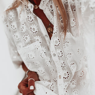 Pompani Broderie floaty Blouse *NEW*