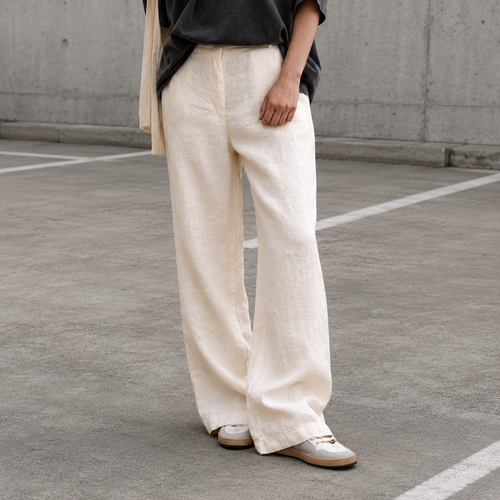 Cream Antares LINEN palazzos  *NEW*