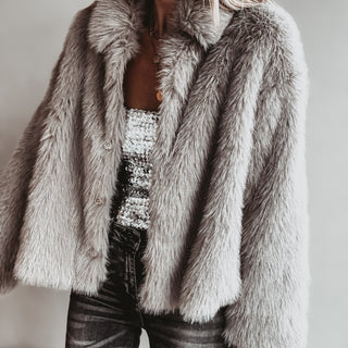 Faux fur GREY jacket *NEW*