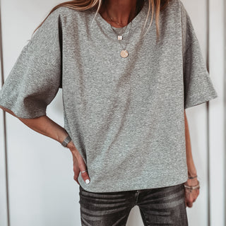Slouchy grey sweat tee  *NEW*