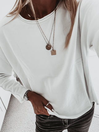 WHITE Positana super slouchy sweatshirt *NEW*
