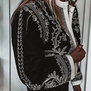 Mandarin MONOCHROME Eden quilted jacket *NEW*
