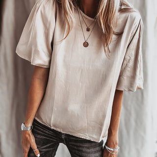 Grafton beige satin blouse *NEW*