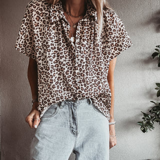 Lina Leopard blouse