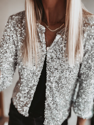 Rio Silver Sequin bolero jacket