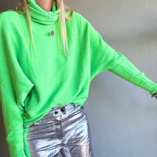 Neon green Cuba roll neck jumper *NEW*