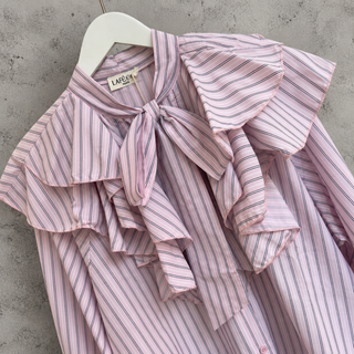 Frieda PALE PINK bows & frills blouse *NEW*