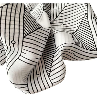 Monochrome satin bandana scarf