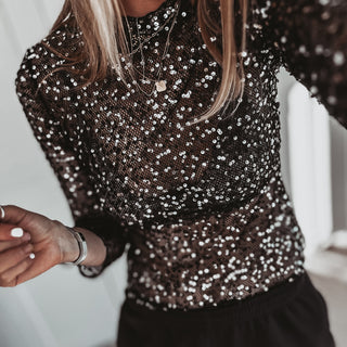 SILVER sequin mesh top *NEW*