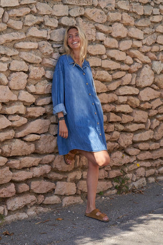 Delia denim shirt dress