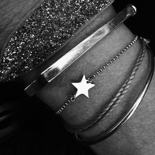 Silver / Gold glitter tie bracelets