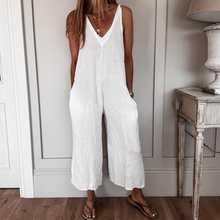 Libby white linen jumpsuit *NEW*