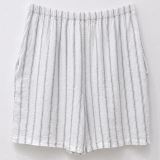 Slouchy pinstripe linen shorts WHITE *NEW*