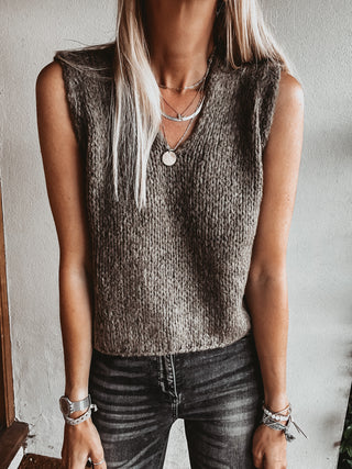 Nantes KHAKI knitted tank *NEW*