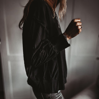 BLACK Perugia super slouchy sweatshirt *NEW*