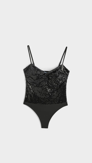 BLACK Sequin bodysuit *NEW*