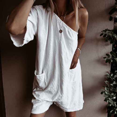 White off shoulder beach playsuit *NEW*