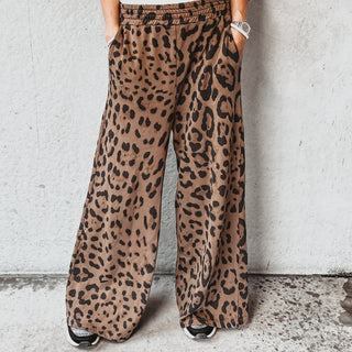 Leopard wide leg joggers *NEW*