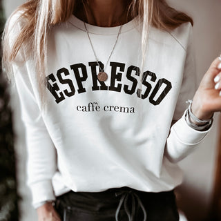 ESPRESSO vintage white (cream) sweatshirt *relaxed style* NEW