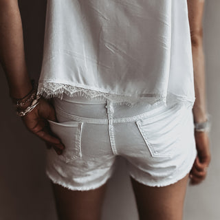 White denim cut off shorts *NEW*