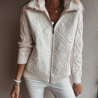 Tessa quilted VINTAGE WHITE bomber