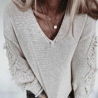 Cream Davina tassel knit  *NEW*