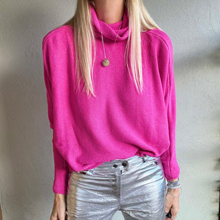 Neon pink Cuba roll neck jumper *NEW*