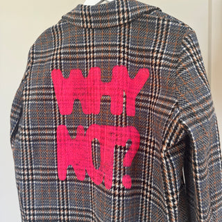 Neon WHY NOT check blazer *NEW*