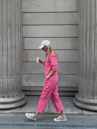 Pink denim boiler suit *NEW*