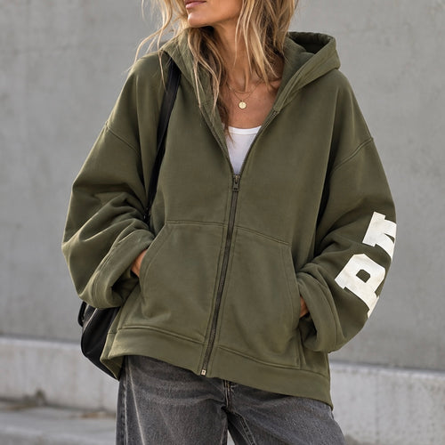 Khaki Paradise zip hoody *NEW*
