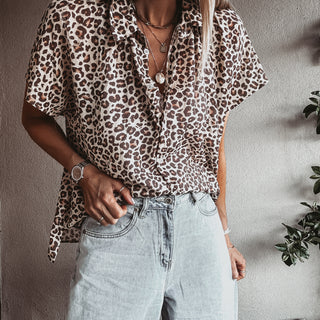 Lina Leopard blouse