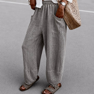 Washed grey Lyra linen joggers *NEW*