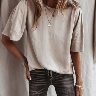 Grafton beige satin blouse *NEW*