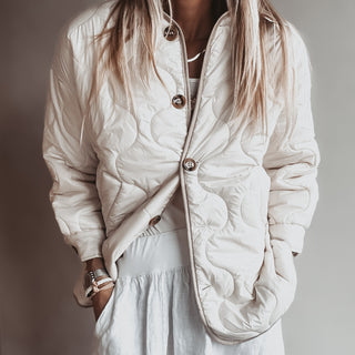 Cream Callie quilted jacket *NEW*