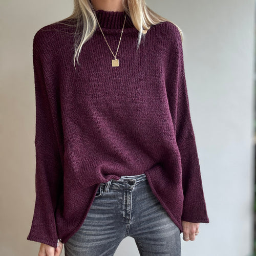 Milano BURGUNDY high neck jumper *NEW*