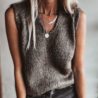 Nantes KHAKI knitted tank *NEW*