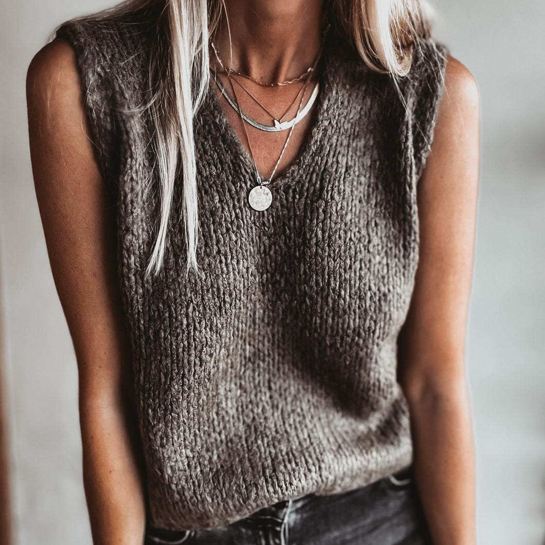 Nantes KHAKI knitted tank *NEW*