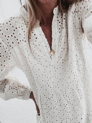Broderie Anglaise vintage white dress
