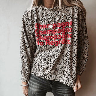 CHAMPAGNE NO REGRETS long sleeve top  *NEW*