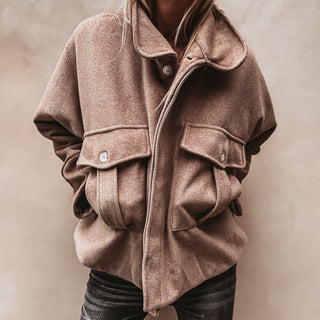Taupe boyfriend bomber jacket *NEW*