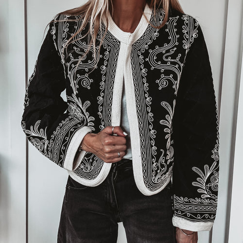 Mandarin MONOCHROME Eden quilted jacket *NEW*