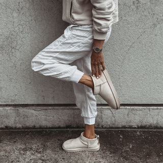 White LINEN ULTIMATE joggers *NEW*
