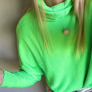 Neon green Cuba roll neck jumper *NEW*