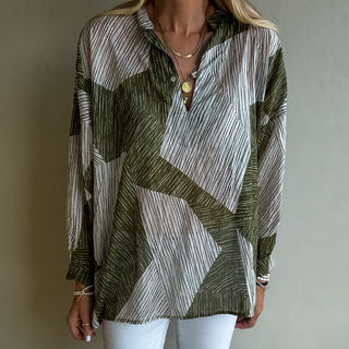 Khaki Mirabalono pattern shirt *NEW*