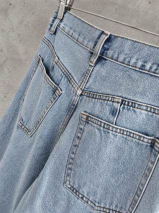 Stone washed blue barrel cargo  jeans *NEW*