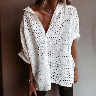 Oversized Laria Broderie Blouse *NEW*
