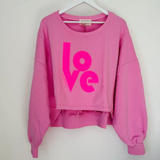 Neon pink LOVE sweatshirt *NEW*