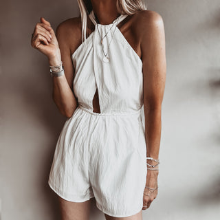 Lara Vintage white playsuit *NEW*