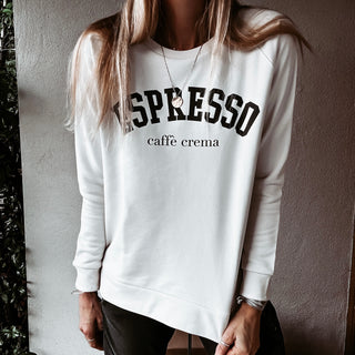 ESPRESSO vintage white (cream) sweatshirt *relaxed style* NEW